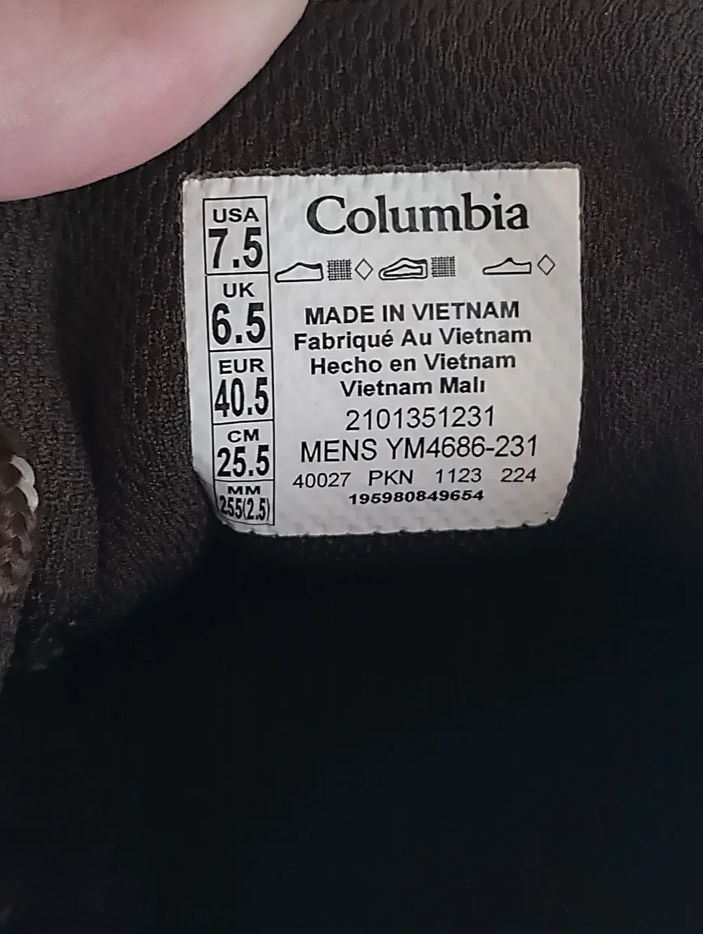 Columbia Mens Sz 7.5 Strata Trail Waterproof Outdoors Hiking Athletic Trainers